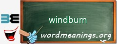 WordMeaning blackboard for windburn